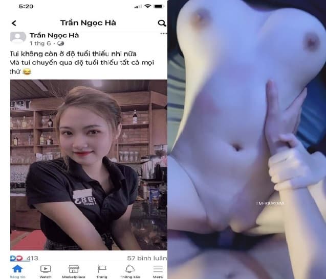 Cực phẩm hot girl Trần Ngọc Hà lâm trận cực nứng