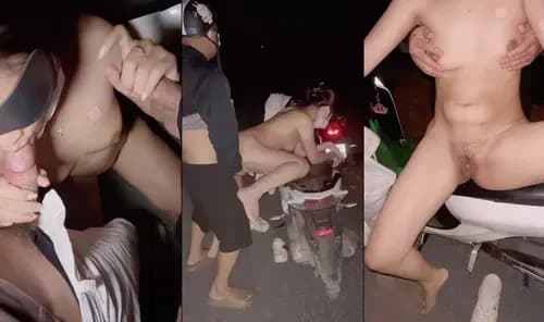 Em dâm quá bắt hai anh dừng xe giữa đường threesome không bao các tư thế