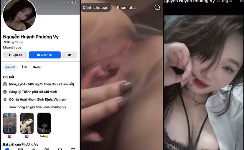 Phương Vy 2k5 hot face bình định bấm up nhầm clip thủ dâm lên story
