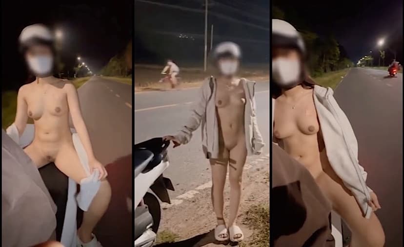 Full hơn 30p clip em gái public cực bạo ngoài quốc lộ trần truồng địt nhau luôn với người lạ Part 1