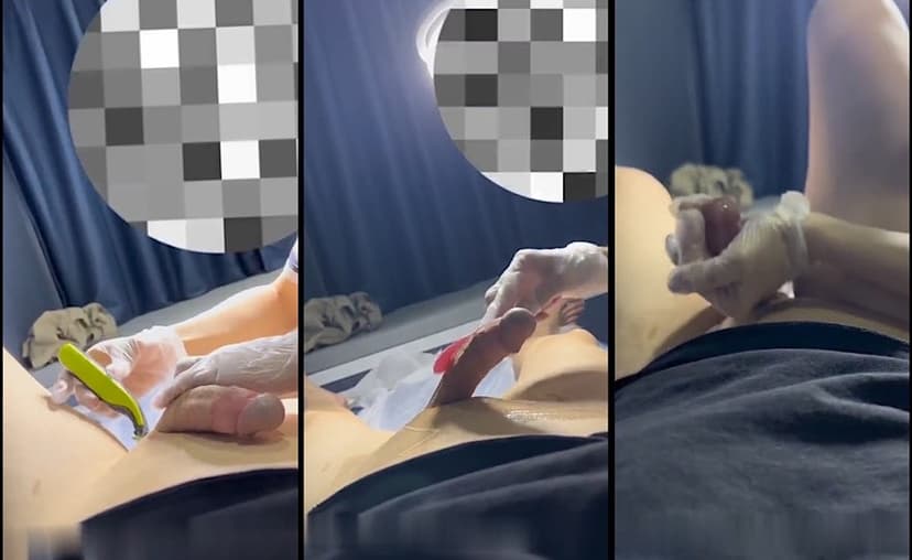 Đang wax lông cu nứng cặc quá xuất mẹ nó tinh. May mắn được em nhân viên sóc thêm mấy phát